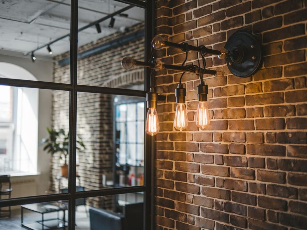 czarna lampa loftowa