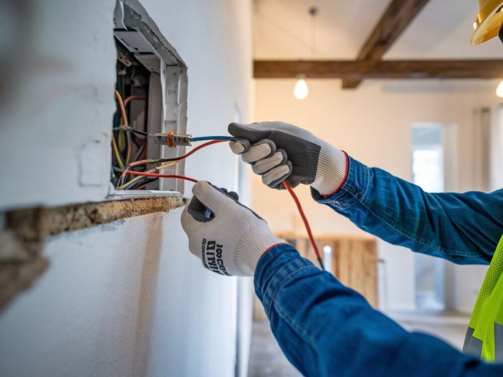 kabel w puszce podtynkowej