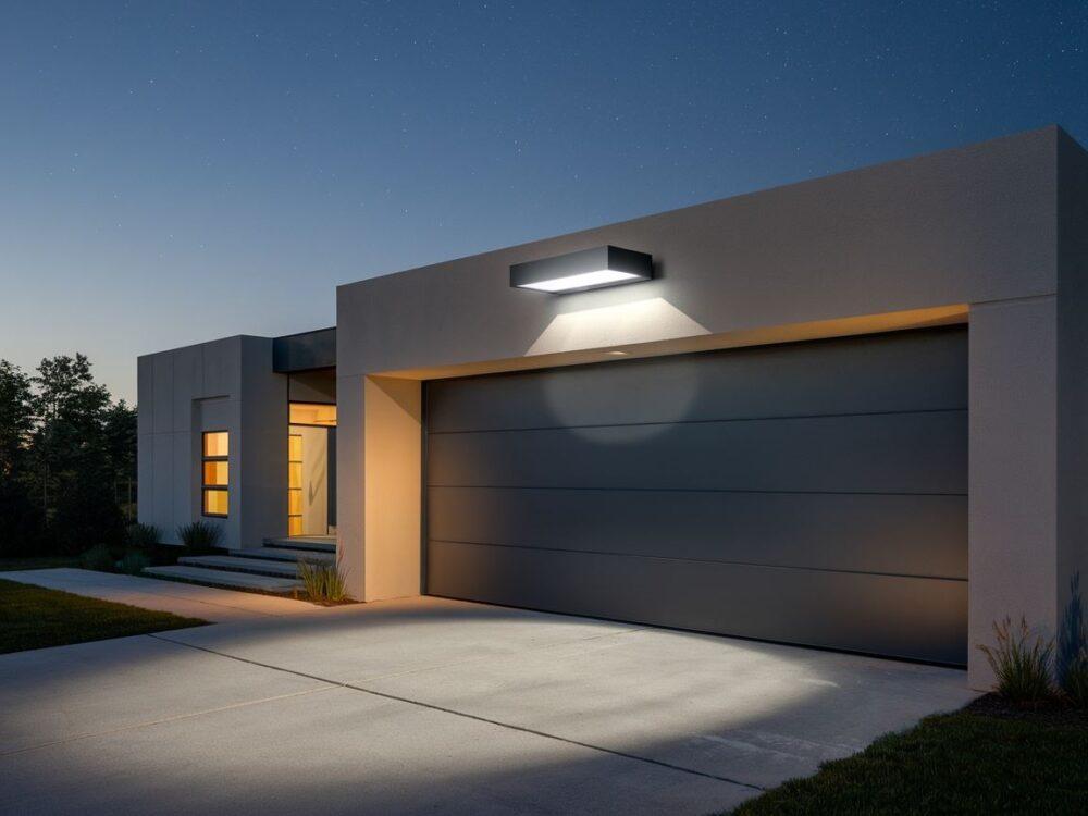 lampa przed garażem