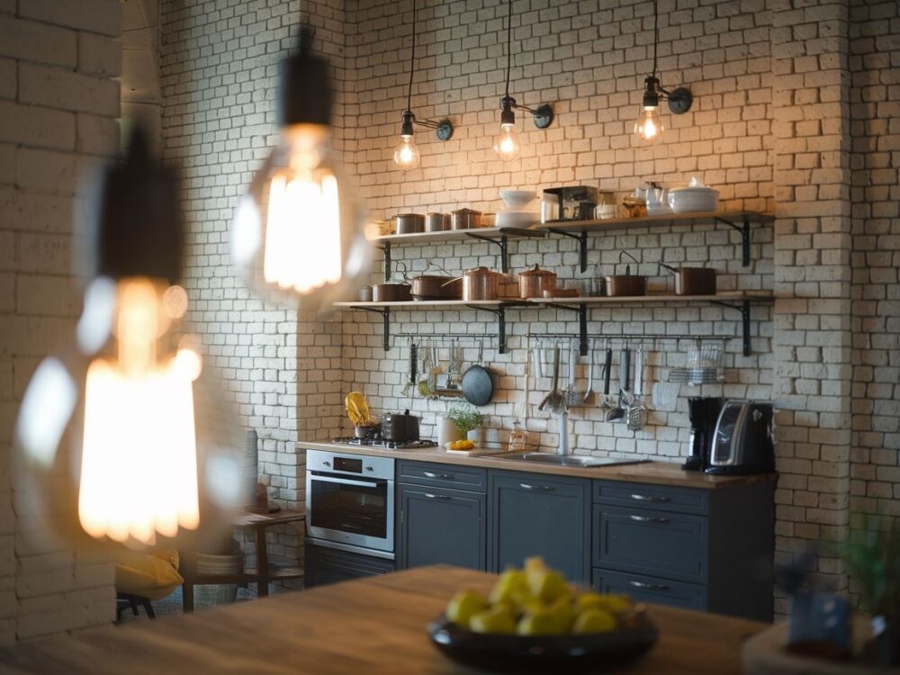 lampy loftowe kuchnia