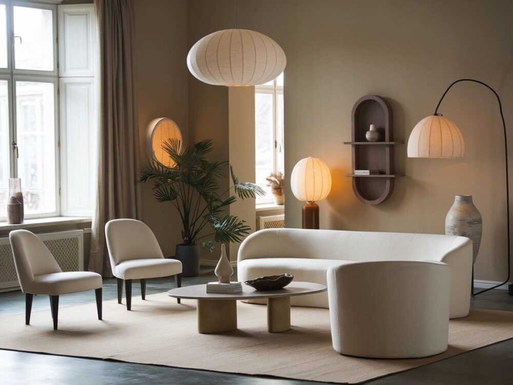 lampy podłogowe w salonie