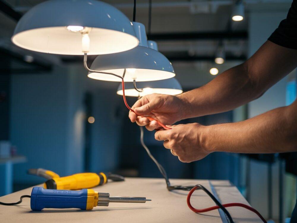 lampy w jednym obwodzie szeregowym