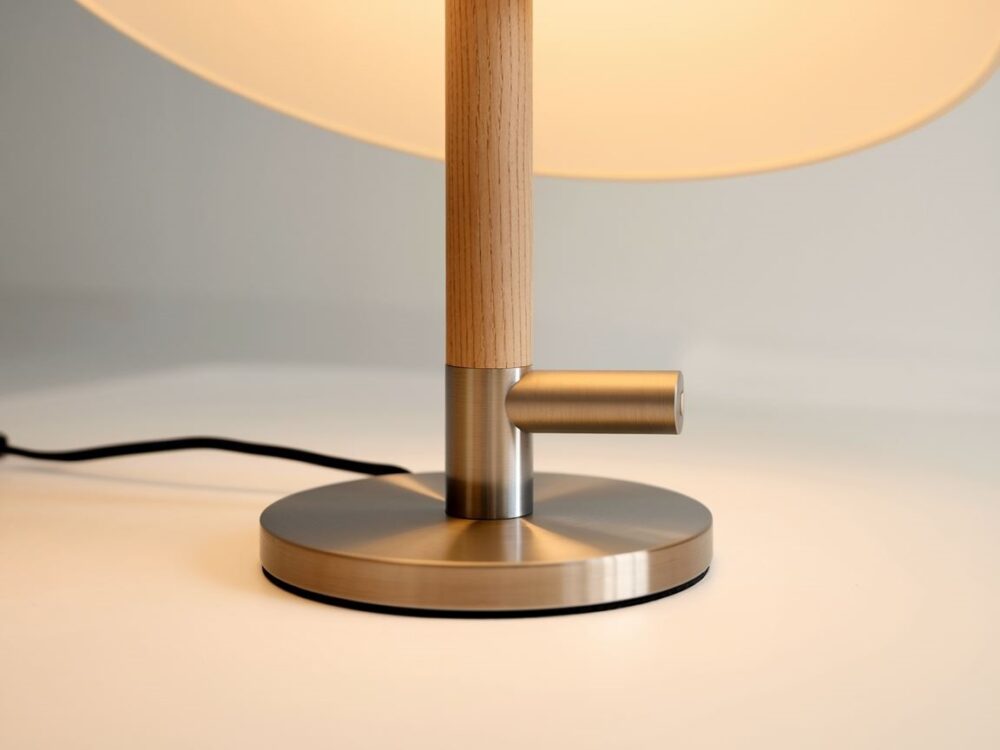 metalowa podstawa lampy