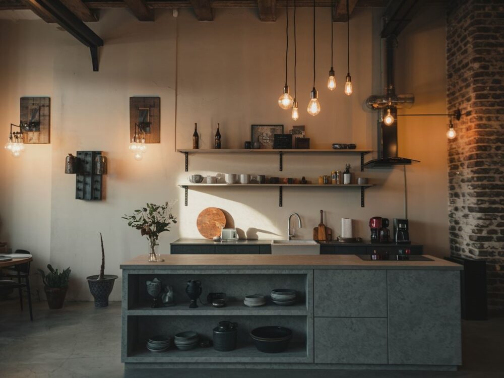 nowoczesna kuchnia loft