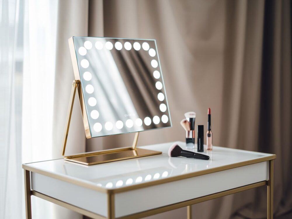 nowoczesna lampa na lustro