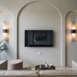 nowoczesny salon z telewizorem