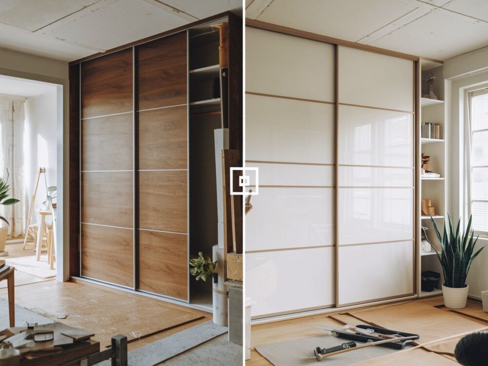 odnawianie drewnianej szafy