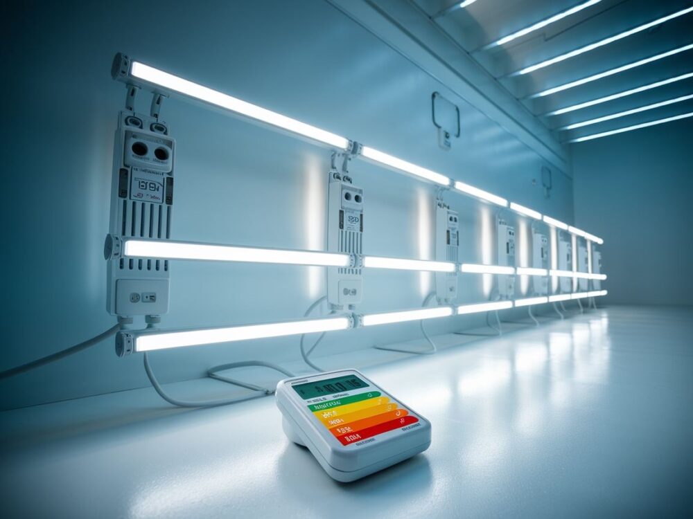 oświetlenie LED i licznik energii