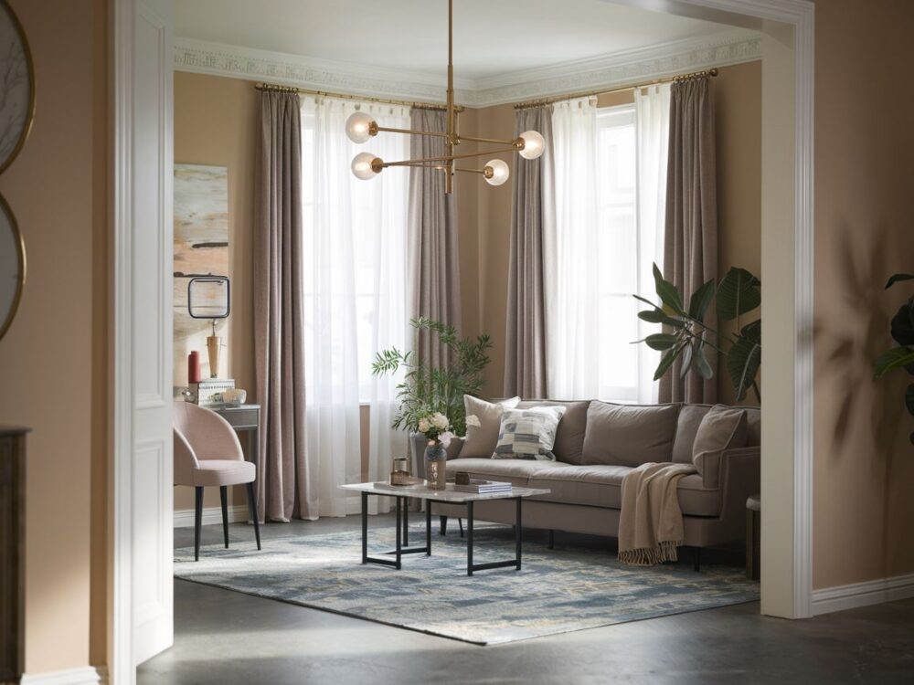 oświetlenie salonu 20m2