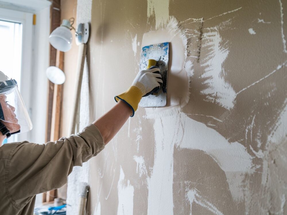 proces oczyszczania ściany