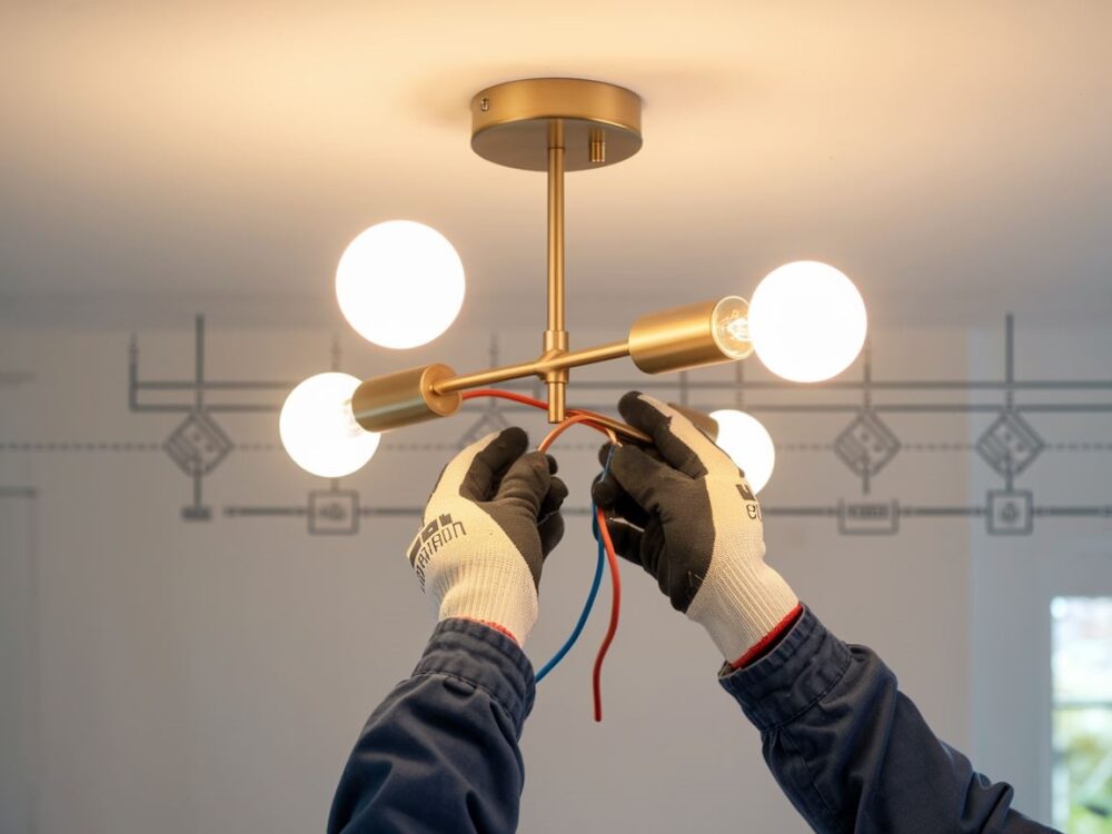 przewody elektryczne żyrandol