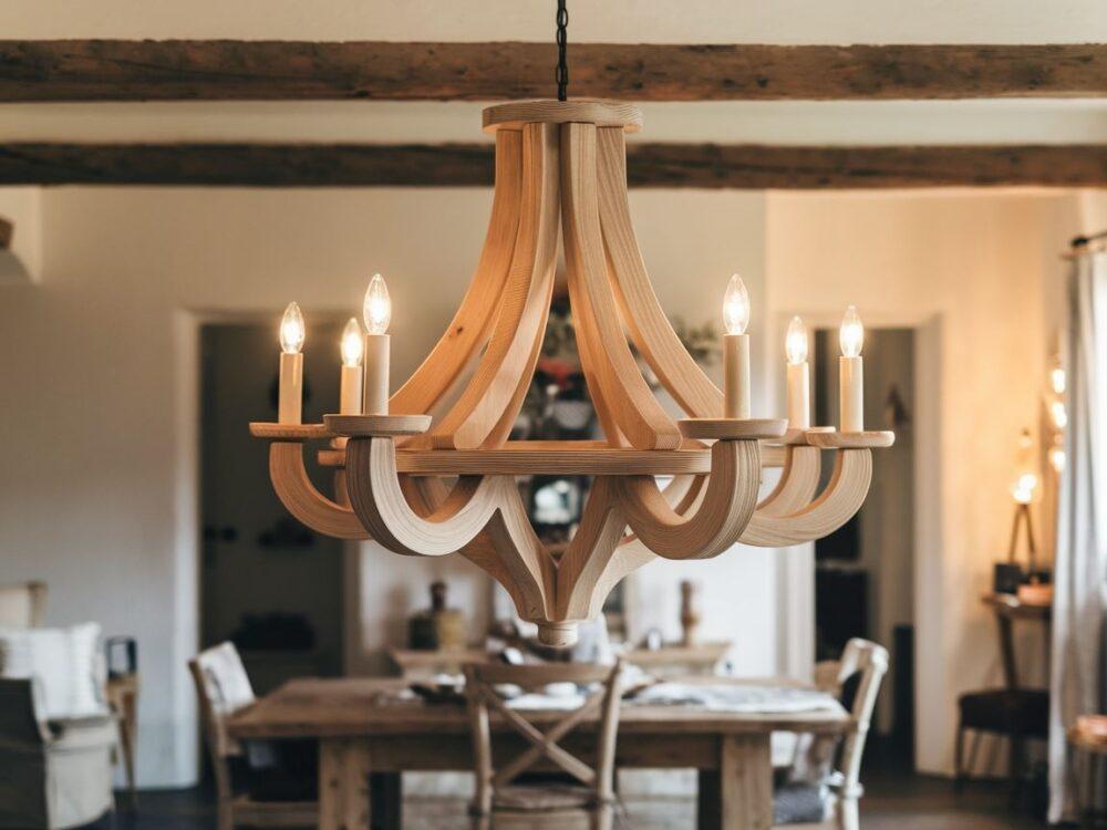rustykalna lampa sufitowa
