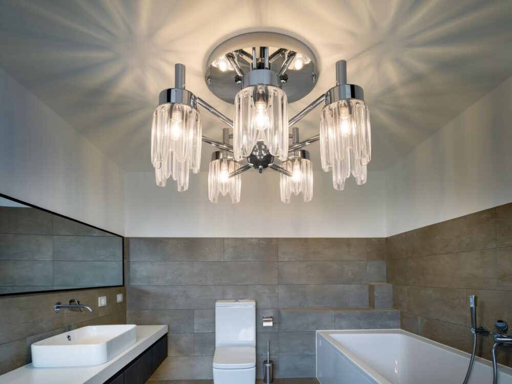 stylowa lampa łazienkowa