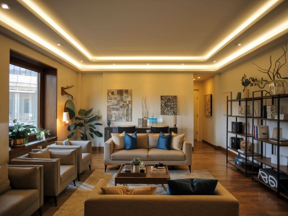 żarówki LED w salonie